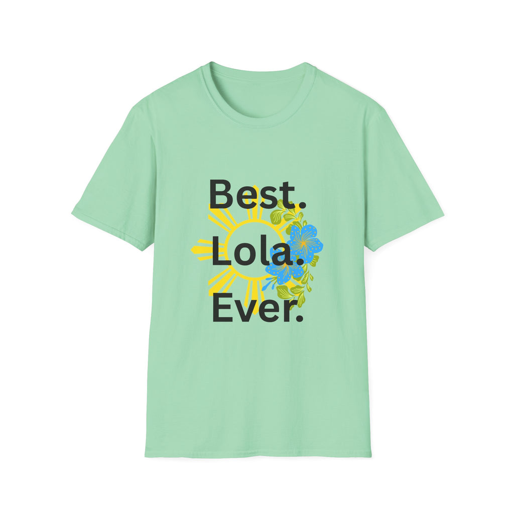 Baby boy pregnancy announcement for the Best Lola Ever T-Shirt — Floral Sun Graphic Tee for Grandma/Mother’s Day
