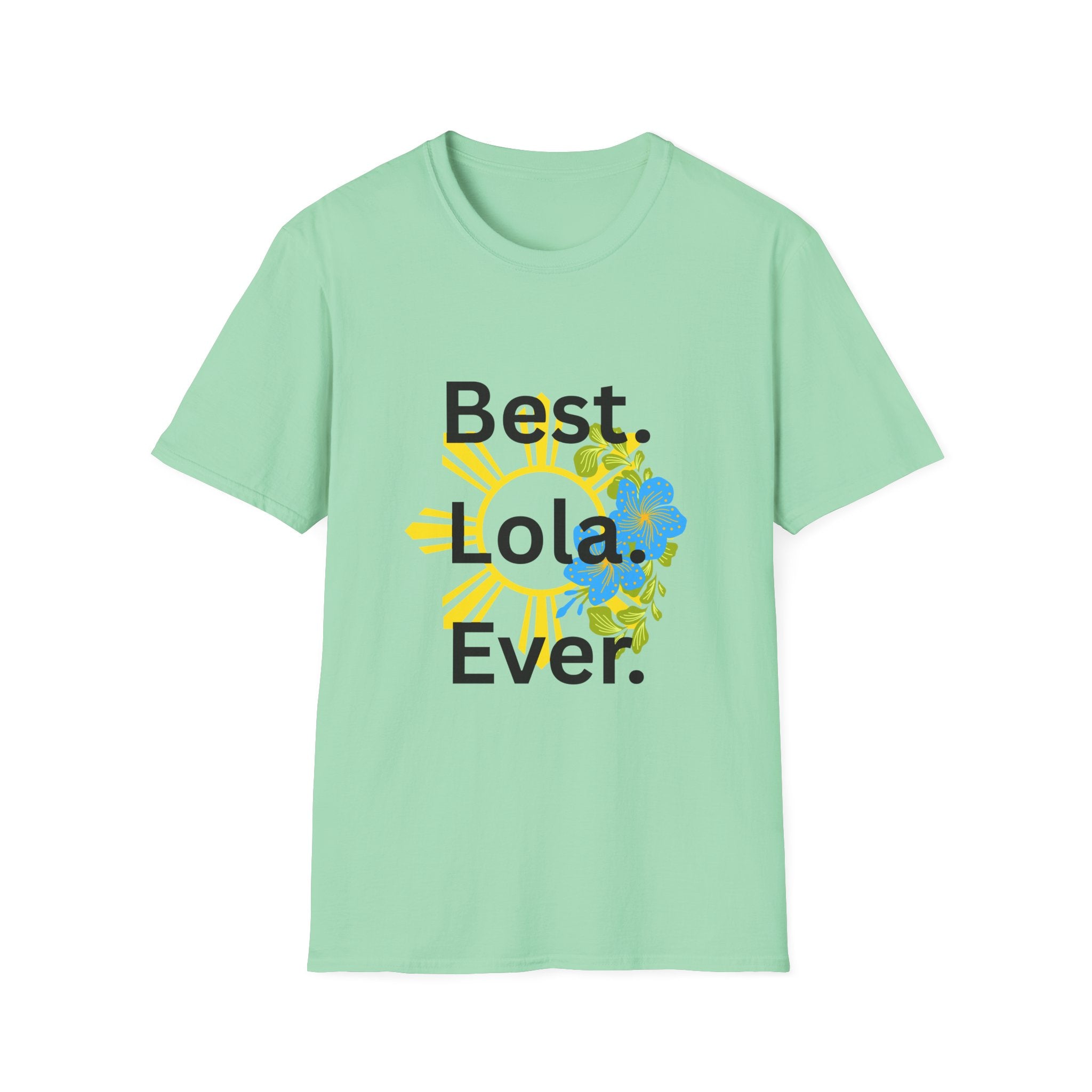 Baby boy pregnancy announcement for the Best Lola Ever T-Shirt — Floral Sun Graphic Tee for Grandma/Mother’s Day