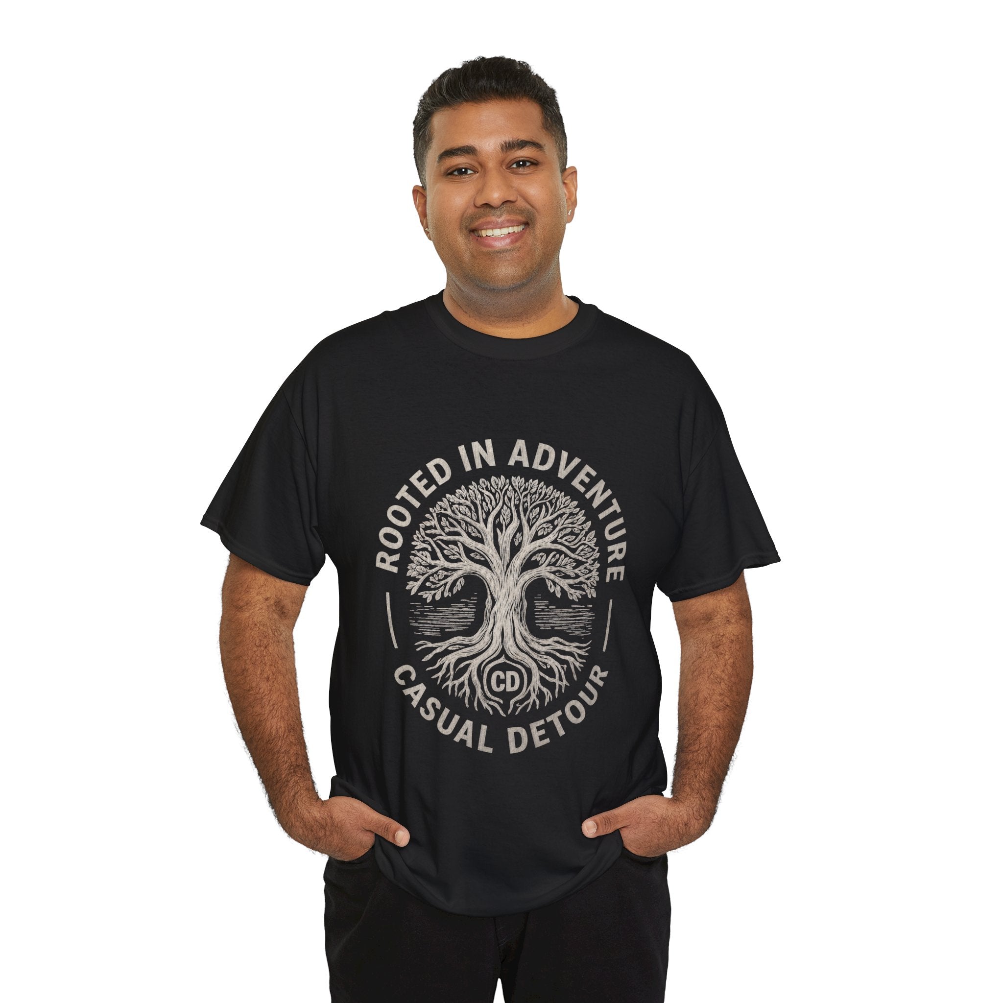 Adventure Tree T‑Shirt — "Rooted in Adventure, Casual Detour" Outdoor Graphic Tee