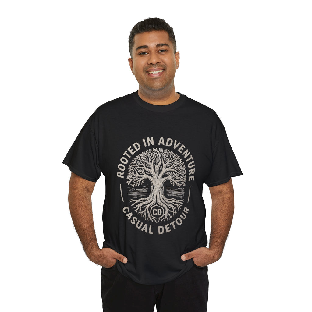 Adventure Tree T‑Shirt — "Rooted in Adventure, Casual Detour" Outdoor Graphic Tee