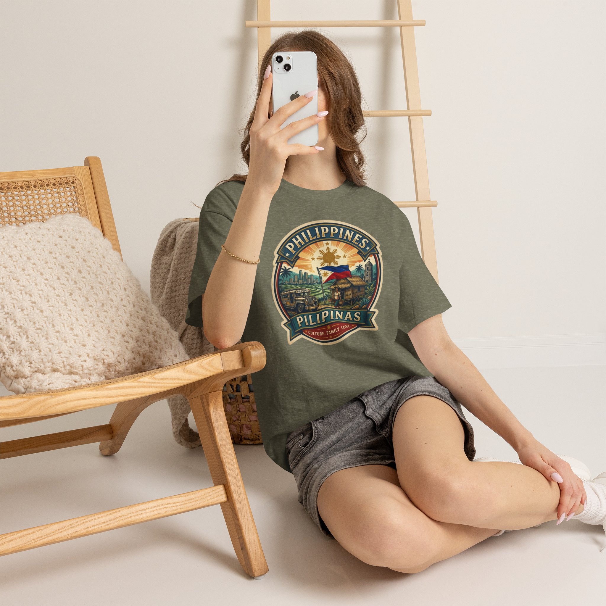 Philippines Vintage Badge T-Shirt – Filipino Pride Travel Tee