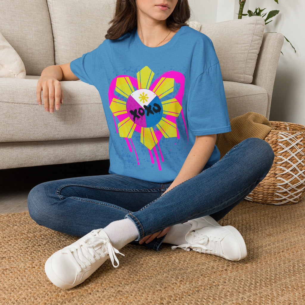 Pinay power Flower Graffiti T-Shirt bloom Tee