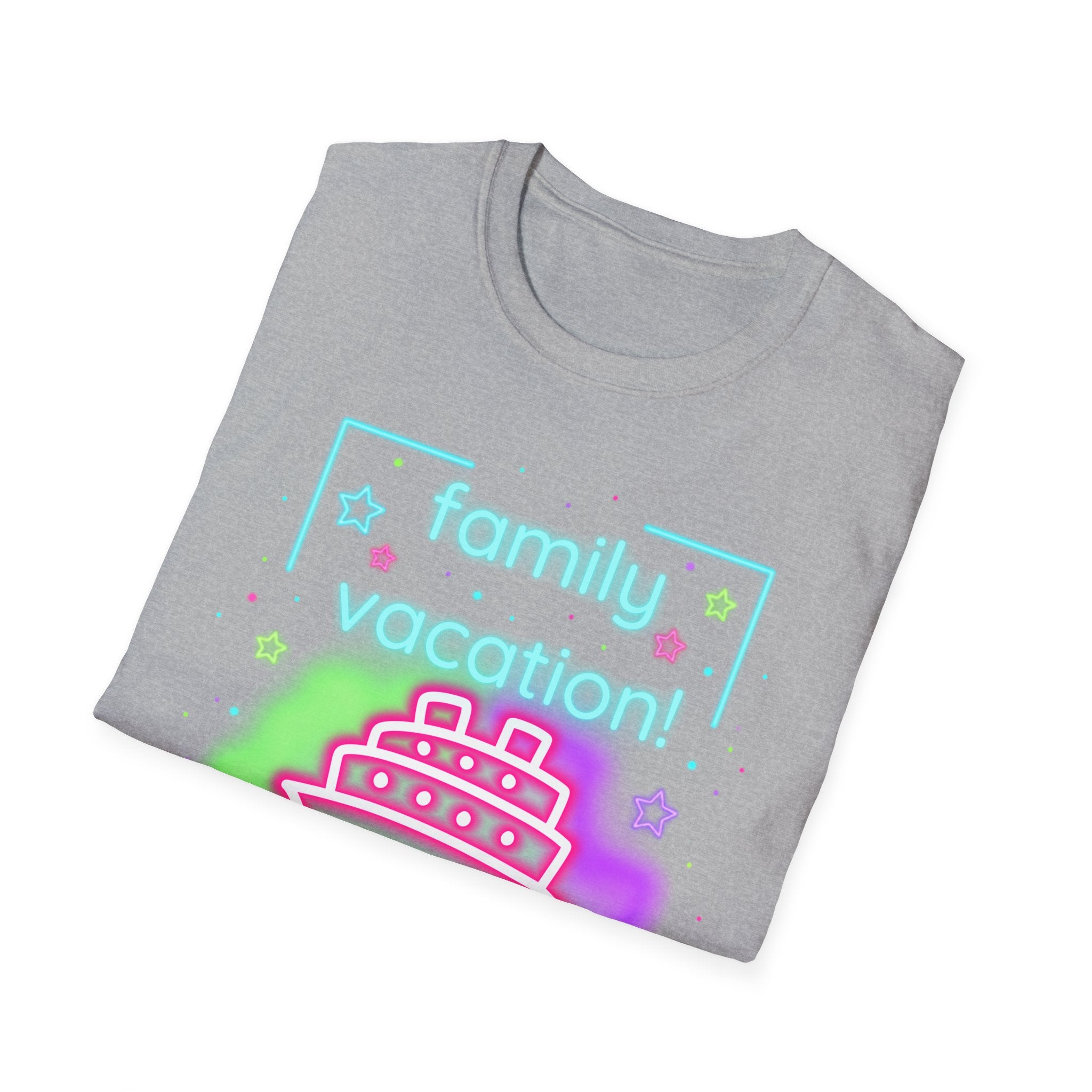 Family Vacation 2026 T-Shirt — Neon Cruise Graphic
