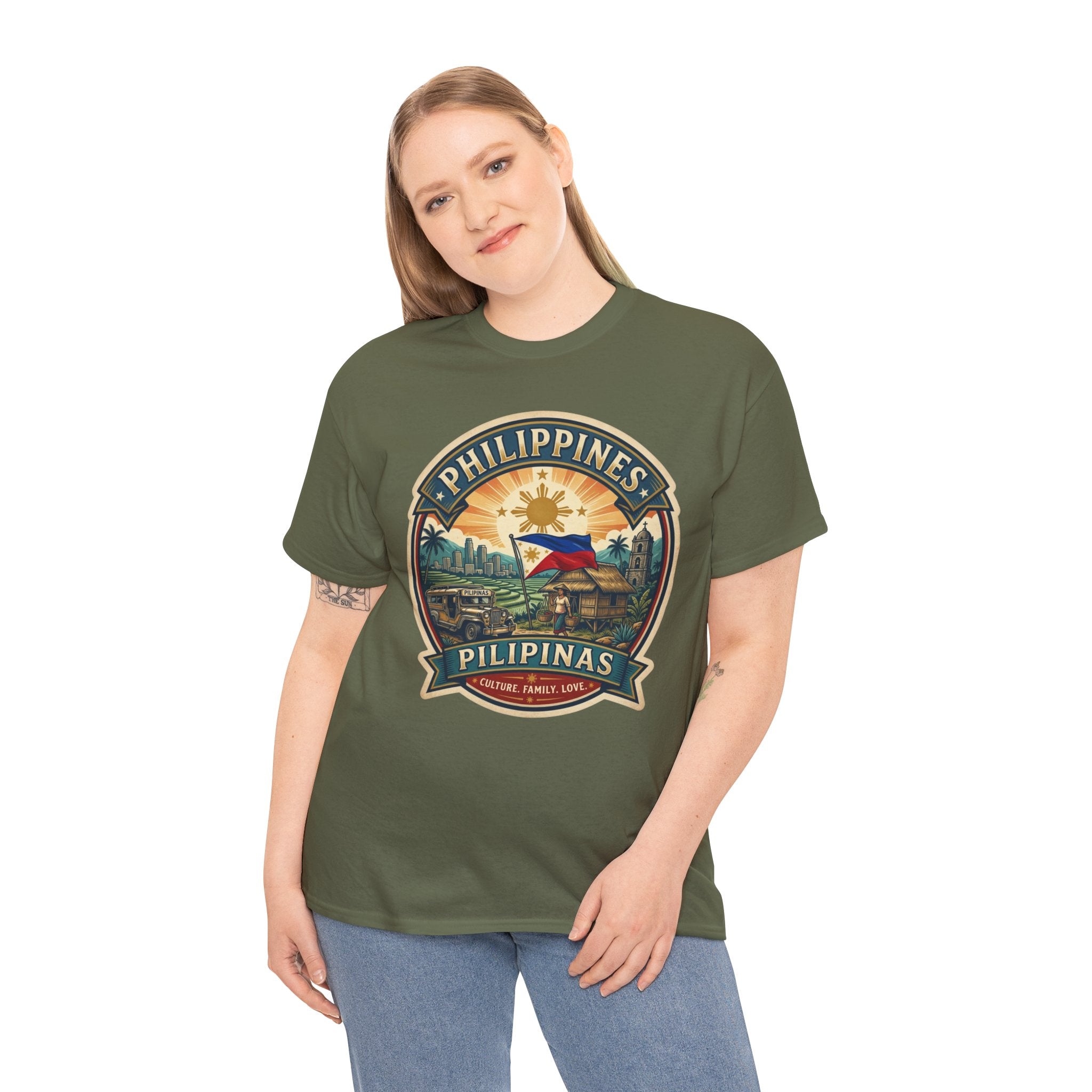 Philippines Vintage Badge T-Shirt – Filipino Pride Travel Tee