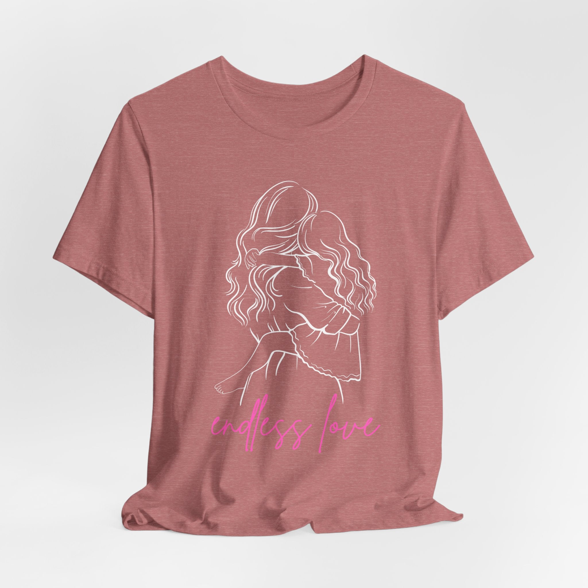 Endless Love Graphic Tee — Minimal Pink Script Mother & Daughter Romantic Shirt