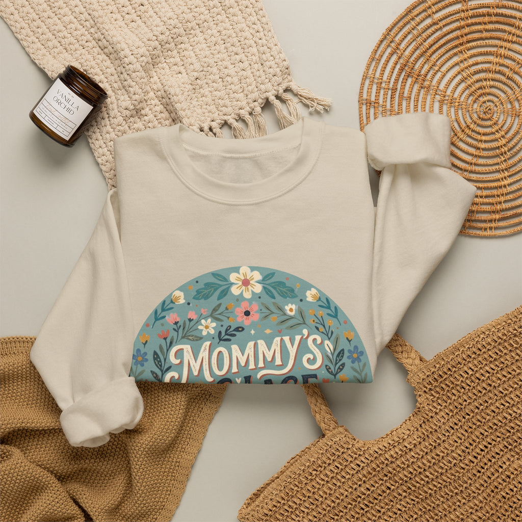 Mommy's Village Floral Crewneck Sweatshirt — Mom Life Cozy Pullover