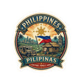 Philippines Vintage Crest Sticker — Pilipinas Culture, Family, Love