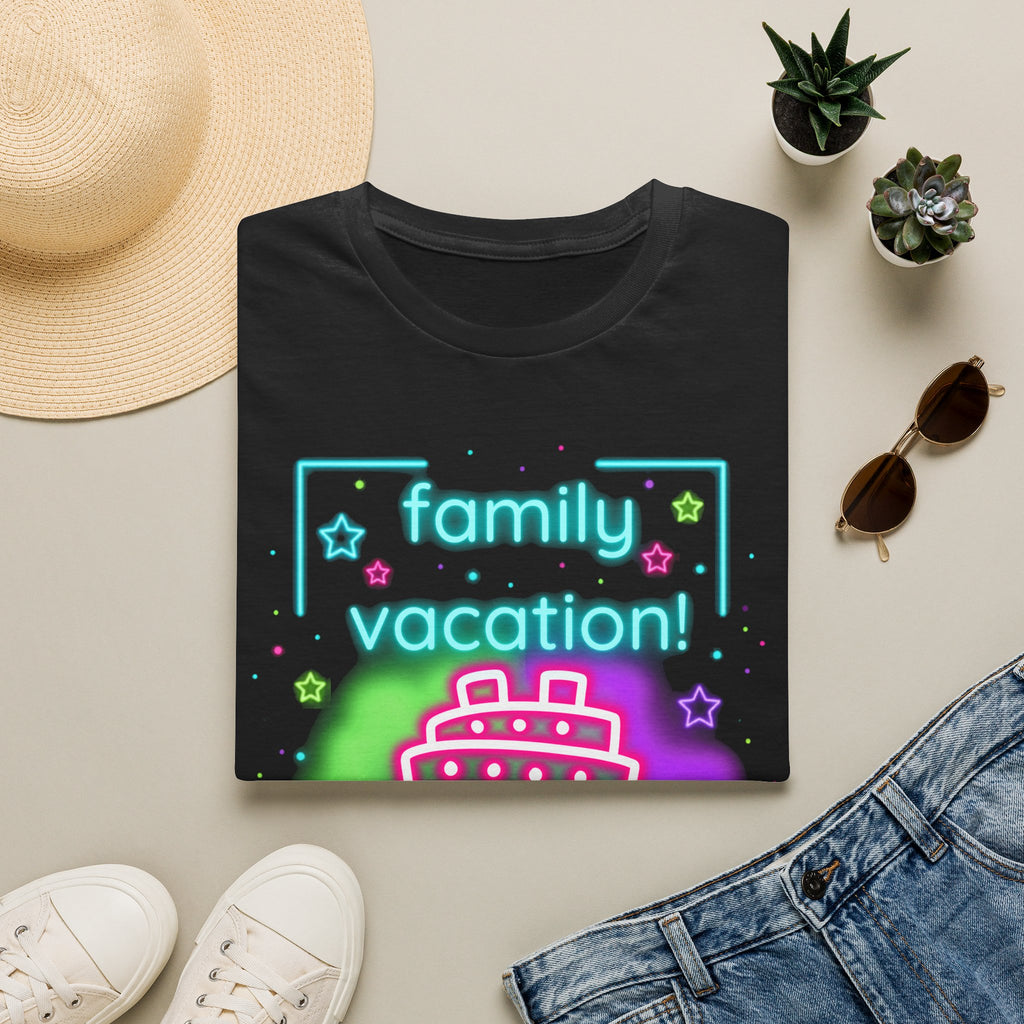 Family Vacation 2026 T-Shirt — Neon Cruise Graphic