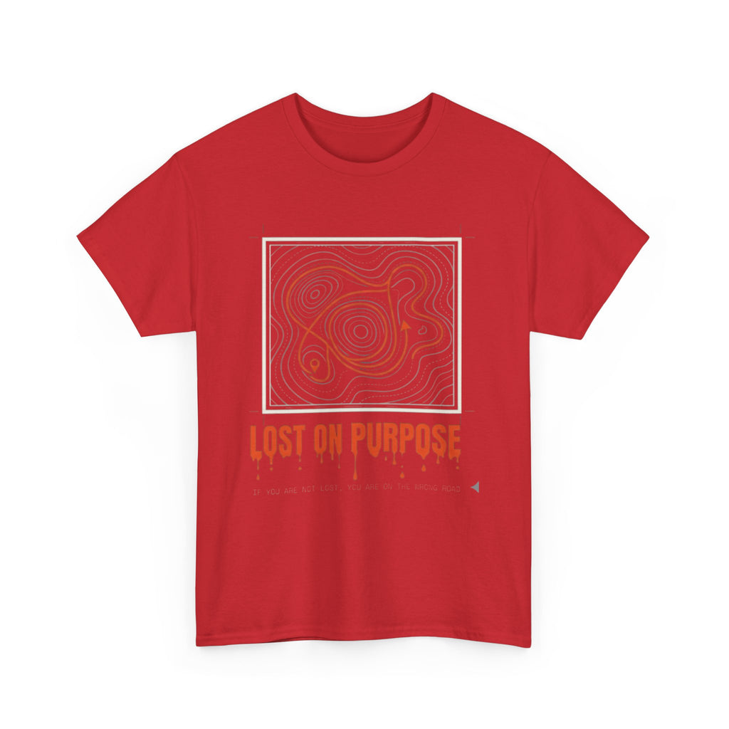 Lost On Purpose T-Shirt - Casual Detour-— Abstract Line Art Graphic Tee