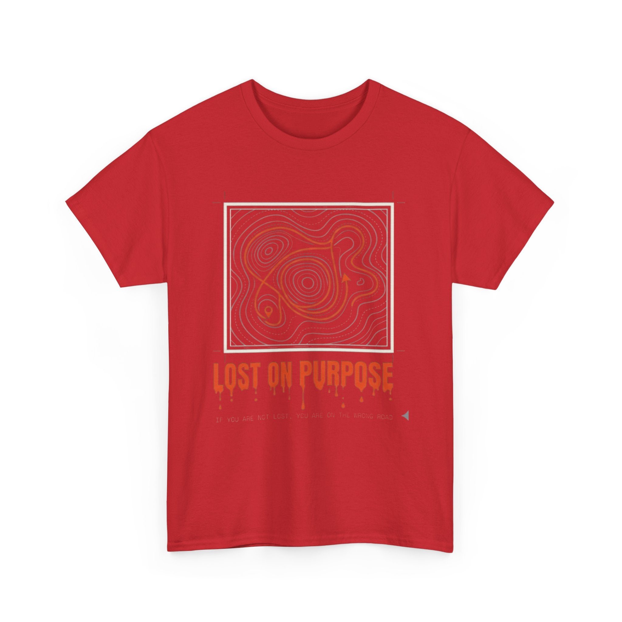 Lost On Purpose T-Shirt - Casual Detour-— Abstract Line Art Graphic Tee