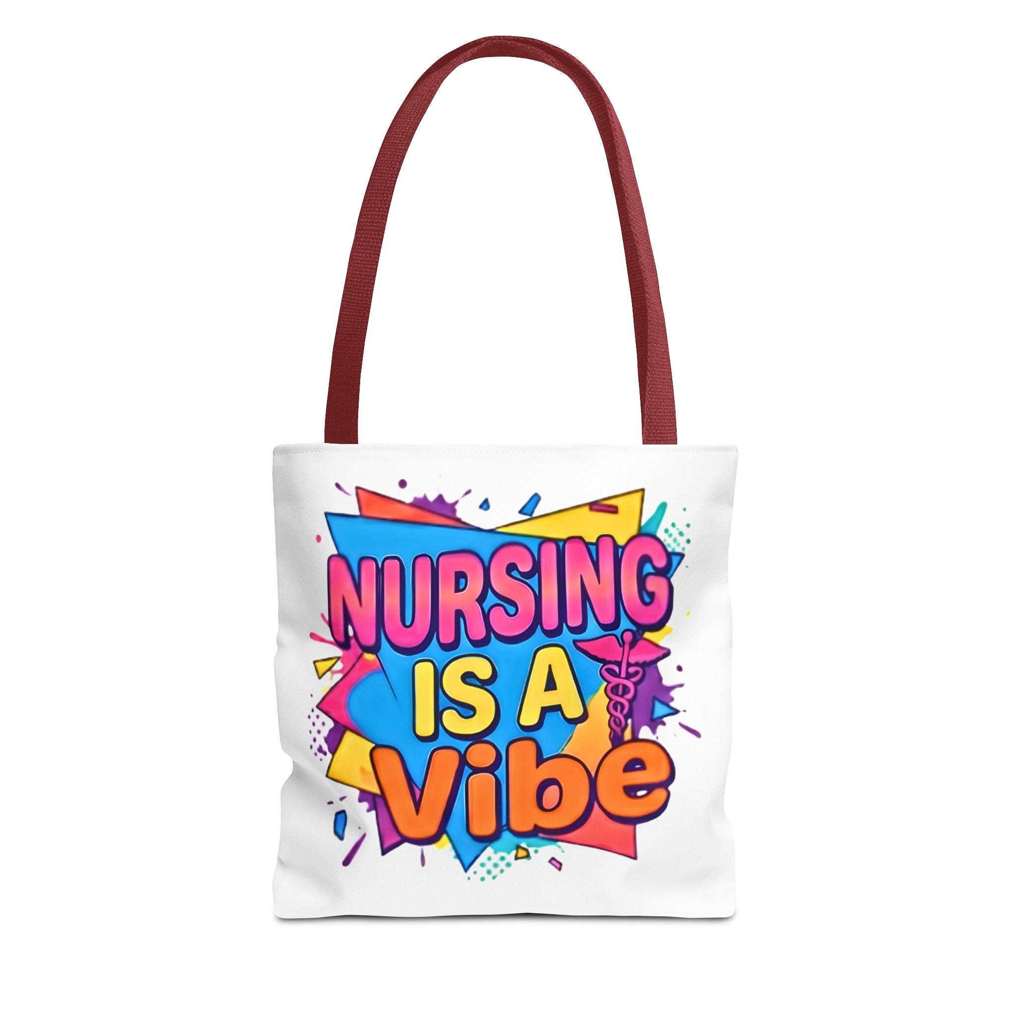 Nursing Is a Vibe Tote Bag – Colorful Nurse Gift Tote for Nurses