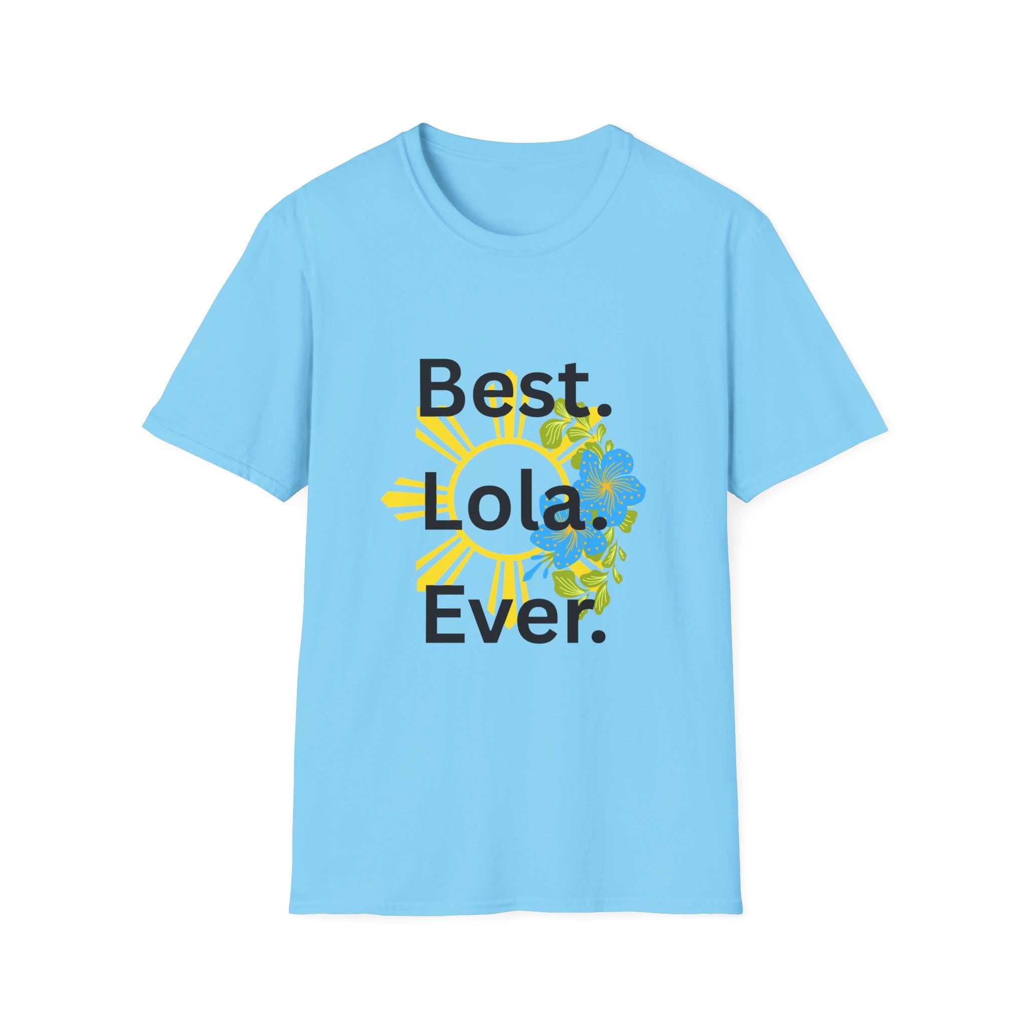 Baby boy pregnancy announcement for the Best Lola Ever T-Shirt — Floral Sun Graphic Tee for Grandma/Mother’s Day