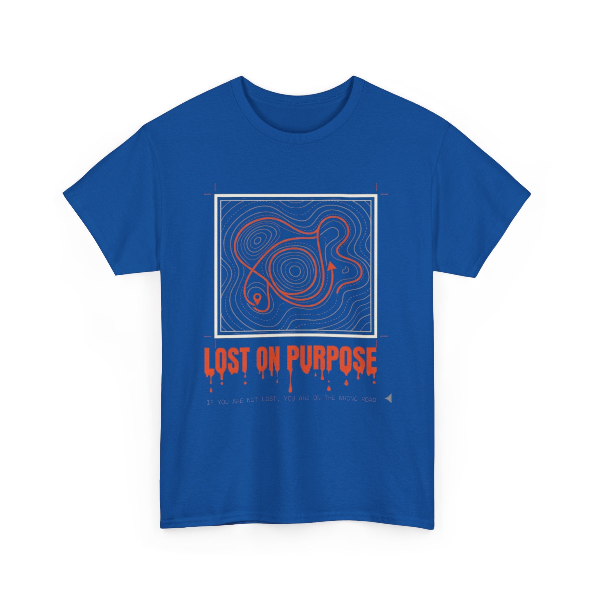 Lost On Purpose T-Shirt - Casual Detour-— Abstract Line Art Graphic Tee