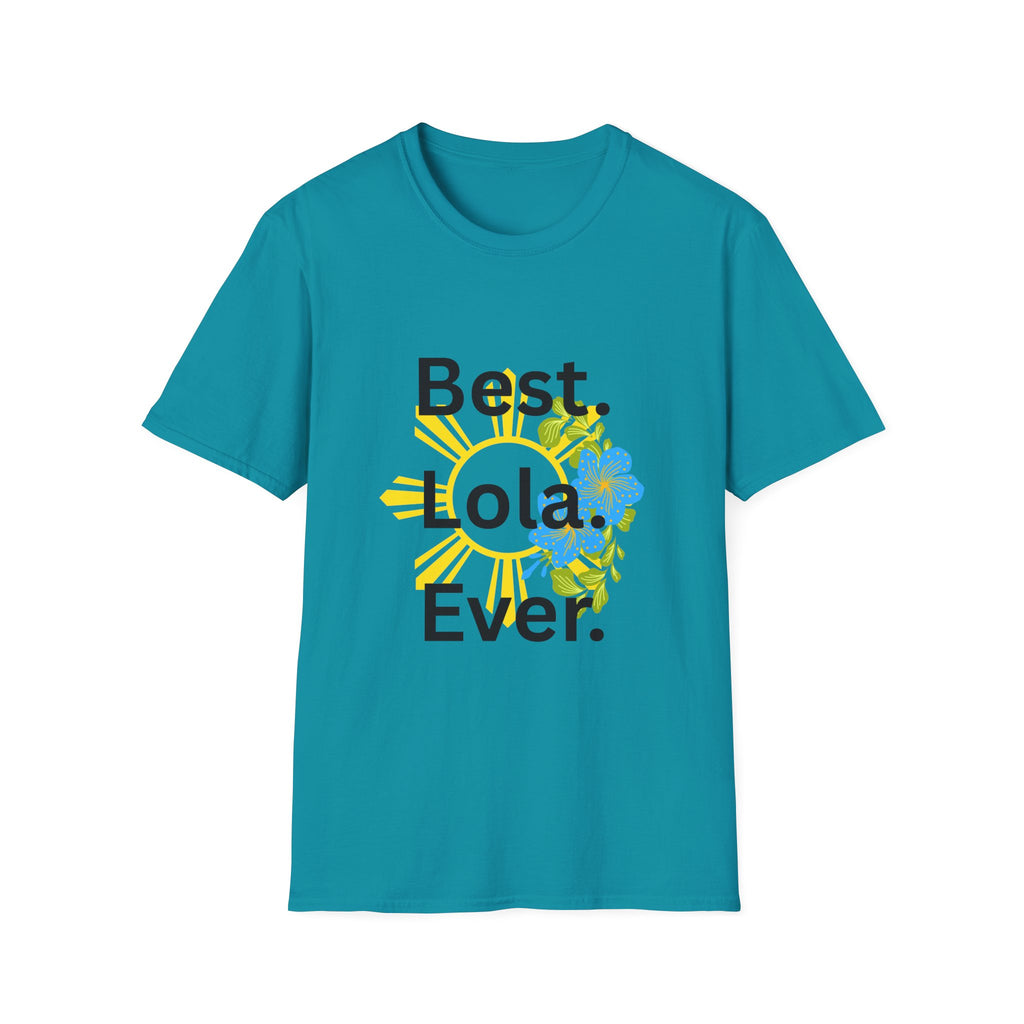 Baby boy pregnancy announcement for the Best Lola Ever T-Shirt — Floral Sun Graphic Tee for Grandma/Mother’s Day