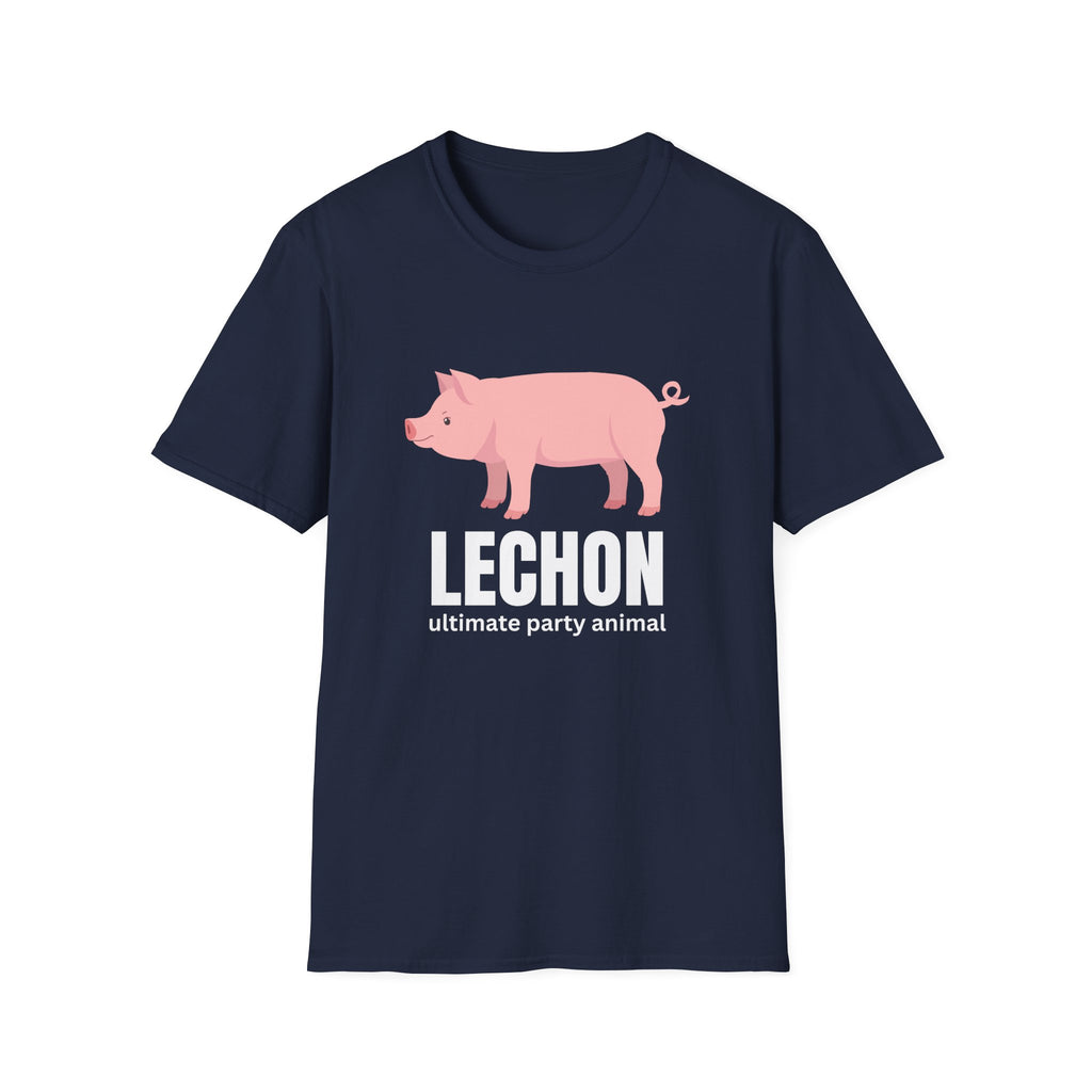 Lechon Pig T-Shirt — “Lechon: ultimate party animal” Funny Filipino Roast Pork Tee