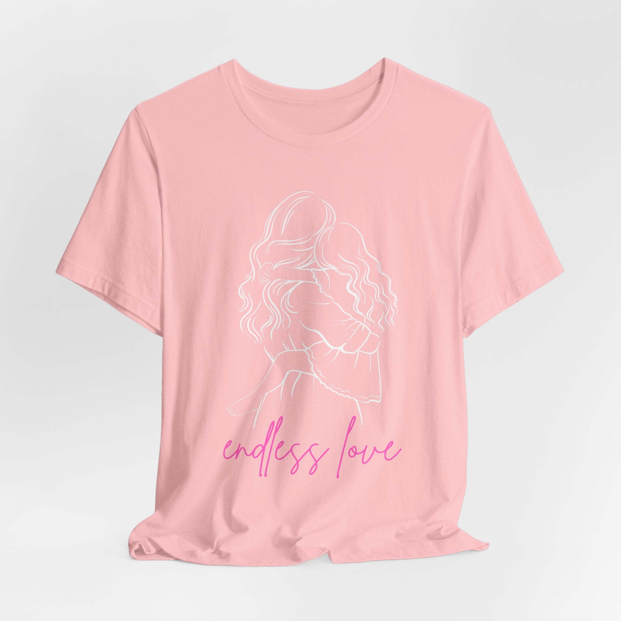 Endless Love Graphic Tee — Minimal Pink Script Mother & Daughter Romantic Shirt