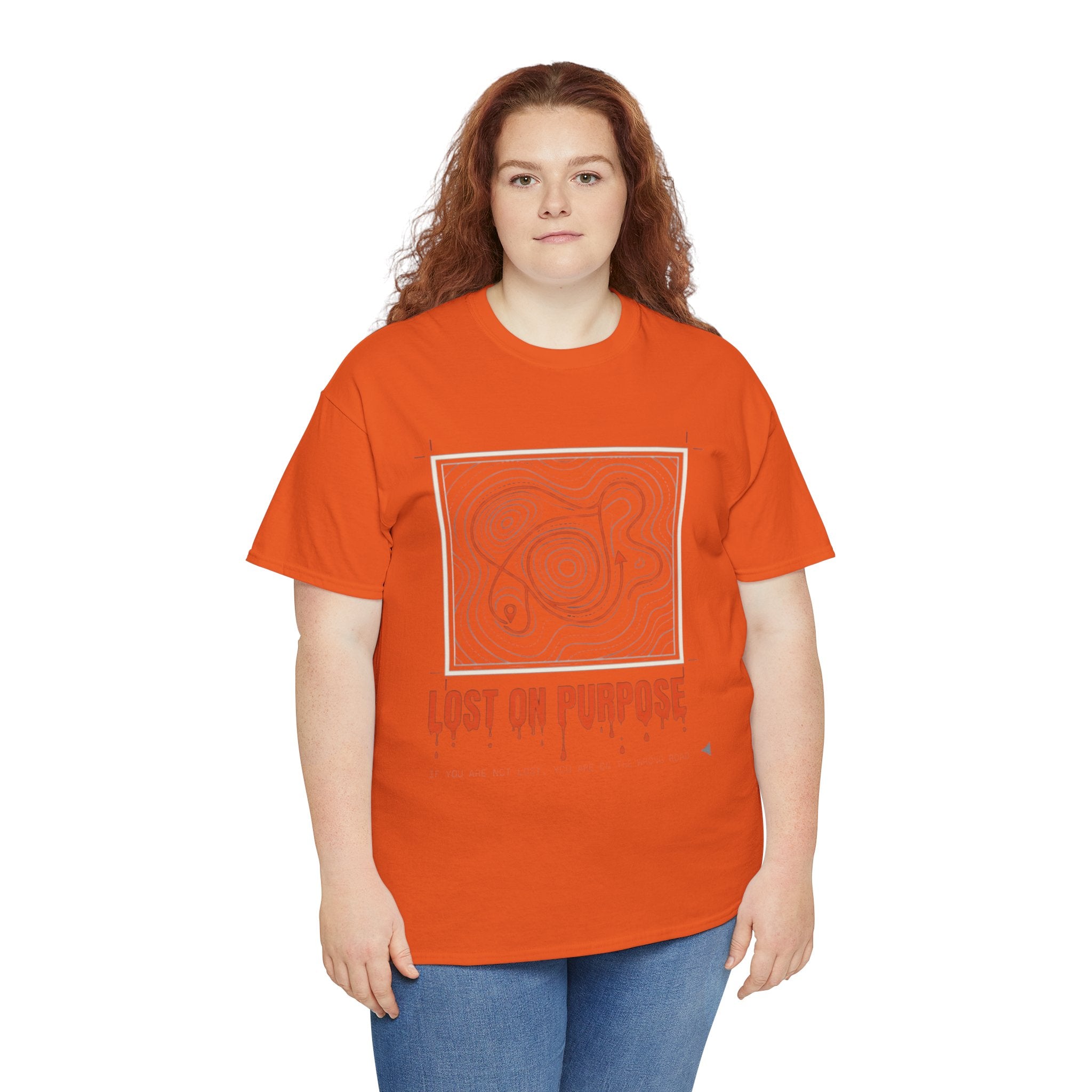 Lost On Purpose T-Shirt - Casual Detour-— Abstract Line Art Graphic Tee