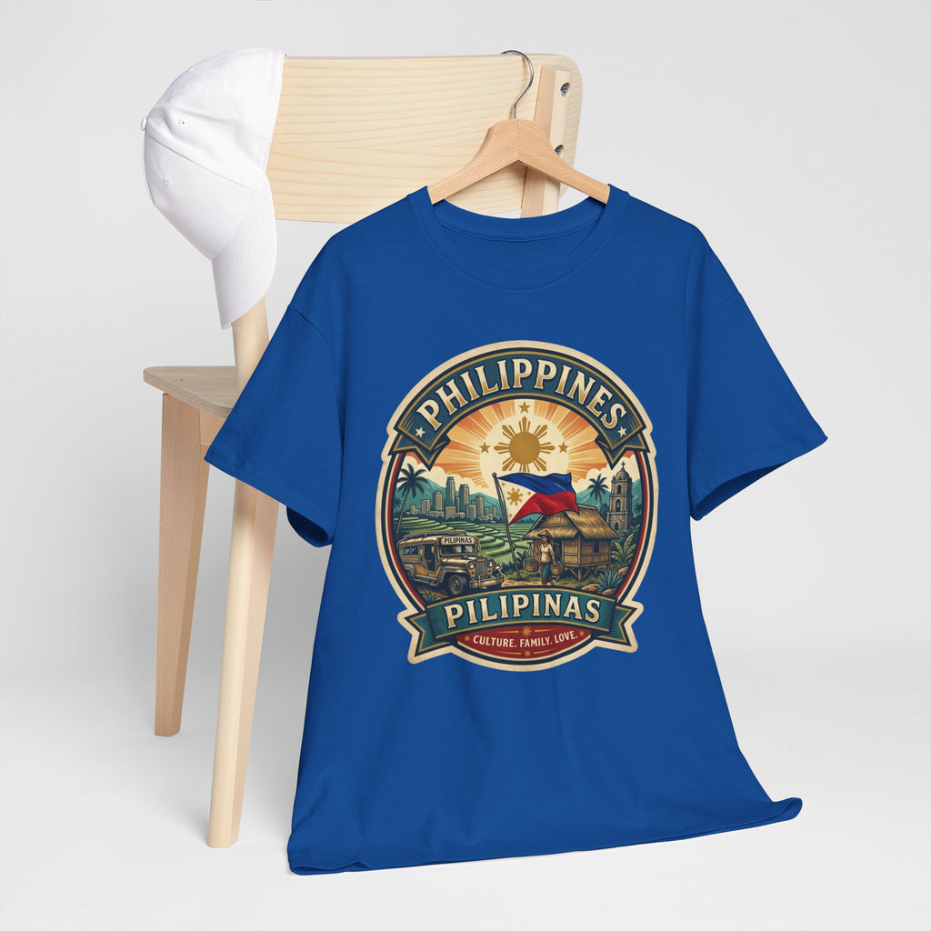 Philippines Vintage Badge T-Shirt – Filipino Pride Travel Tee