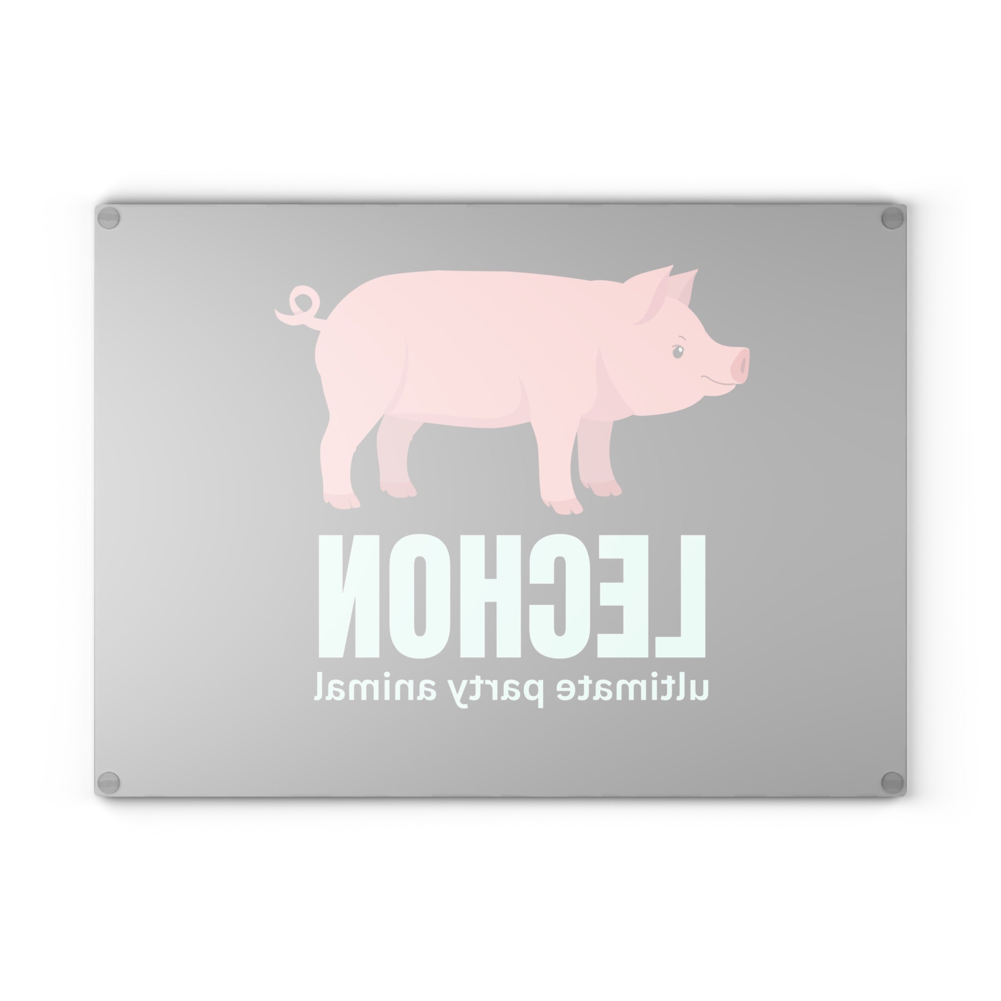 Glass Cutting Board — "Lechon: Ultimate Party Design