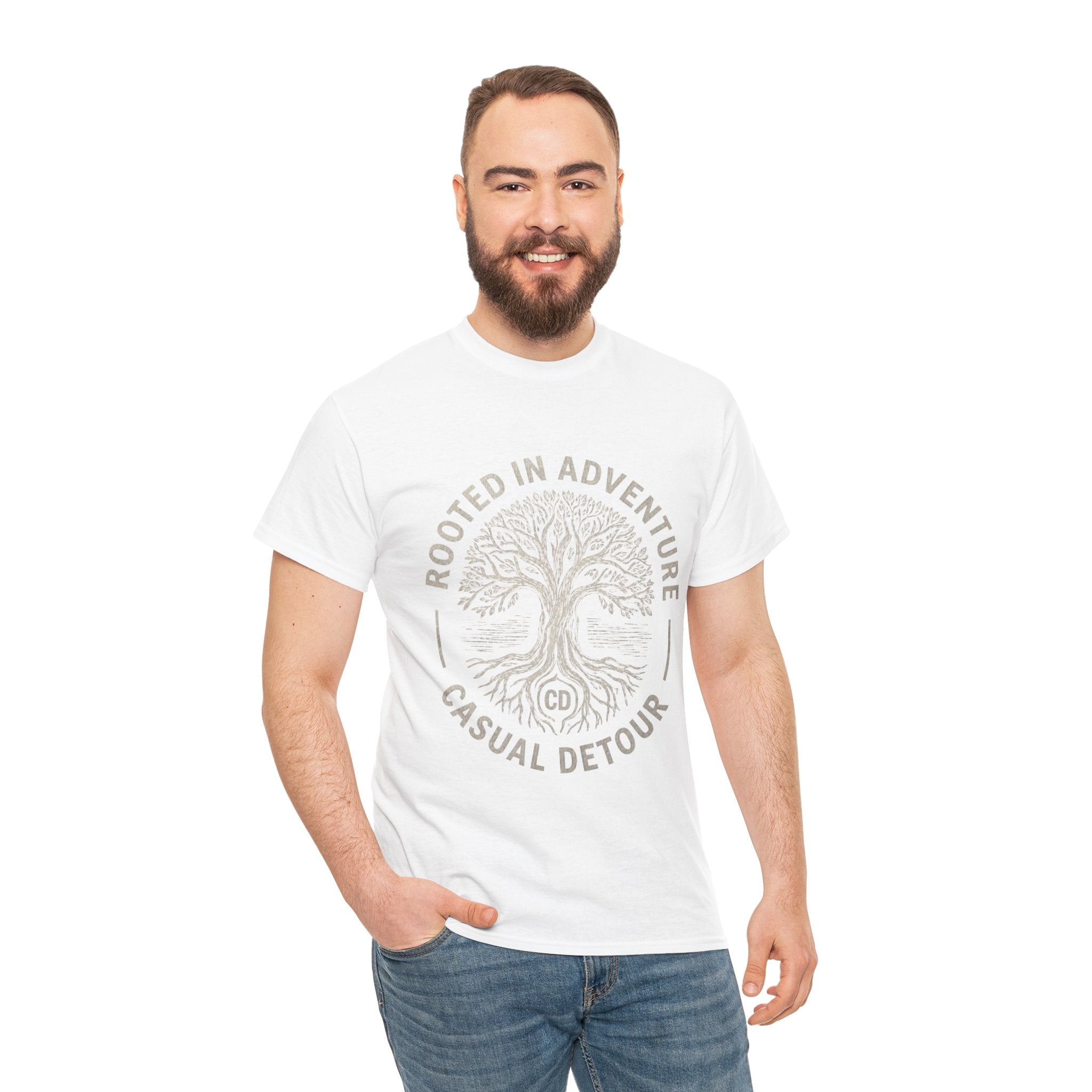 Adventure Tree T‑Shirt — "Rooted in Adventure, Casual Detour" Outdoor Graphic Tee