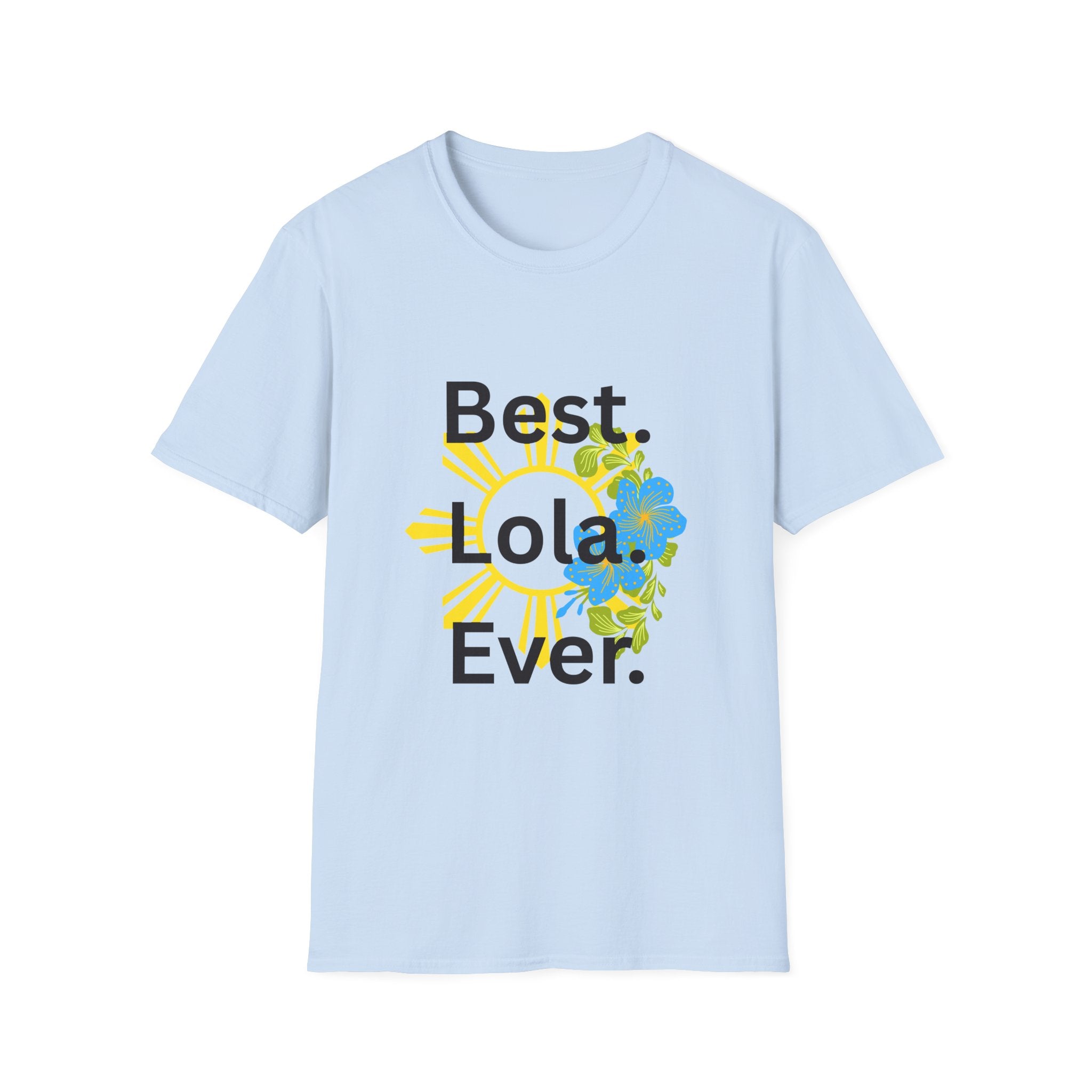 Baby boy pregnancy announcement for the Best Lola Ever T-Shirt — Floral Sun Graphic Tee for Grandma/Mother’s Day
