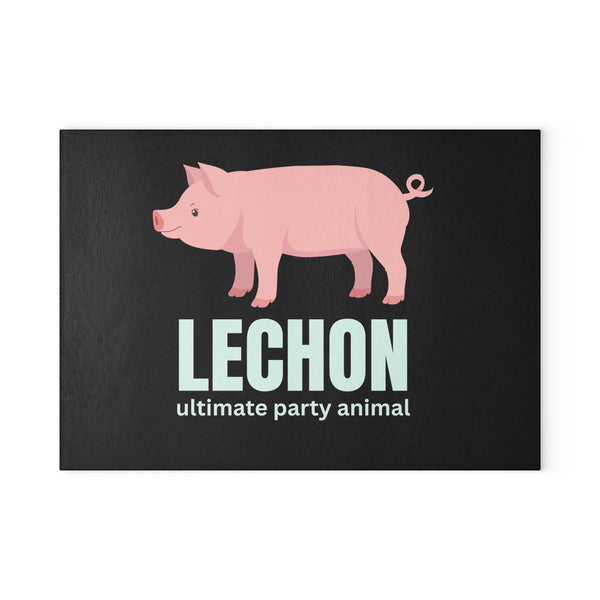 Lechon Glass Cutting Board – 'Lechon: Ultimate Party Animal' Pig Kitchen Board