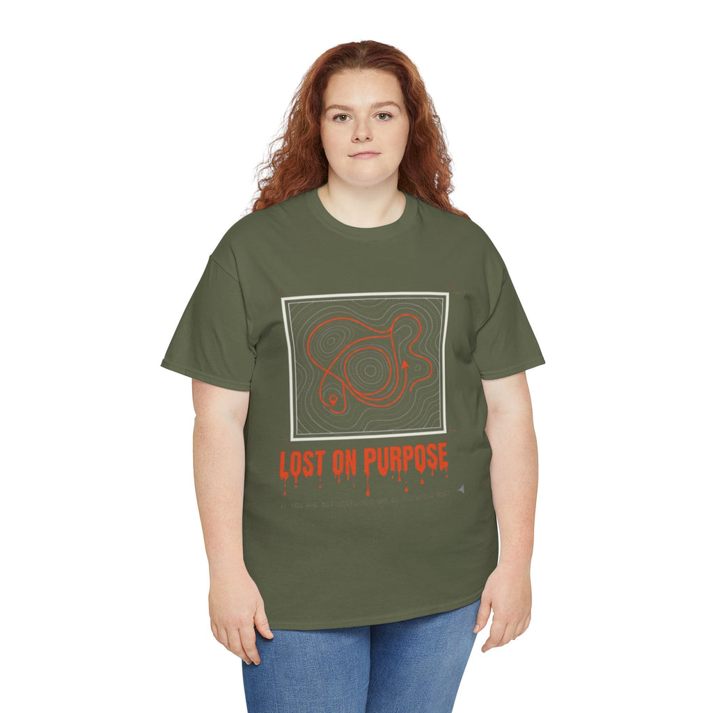 Lost On Purpose T-Shirt - Casual Detour-— Abstract Line Art Graphic Tee