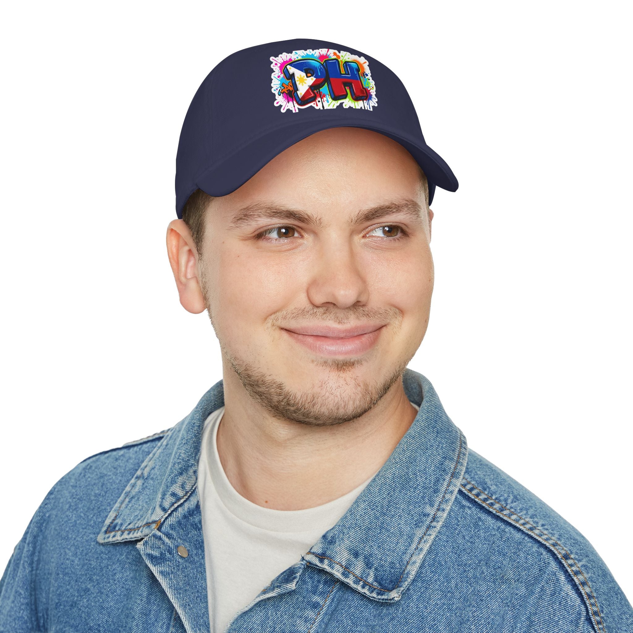 PH Graffiti Baseball Cap — Colorful Filipino Pride Low Profile Ha