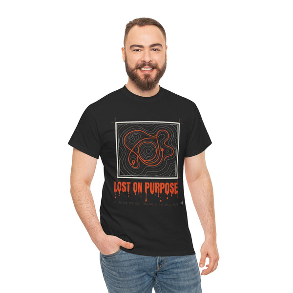 Lost on Purpose Graphic Tee — Abstract Map Design
