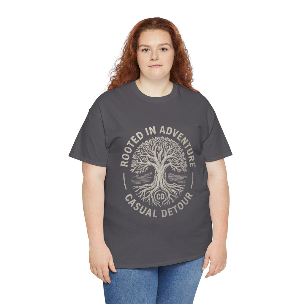 Adventure Tree T‑Shirt — "Rooted in Adventure, Casual Detour" Outdoor Graphic Tee