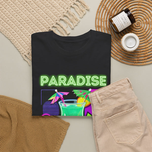 Paradise Cocktail Tee - Neon Retro 90's Summer Vacation Shirt