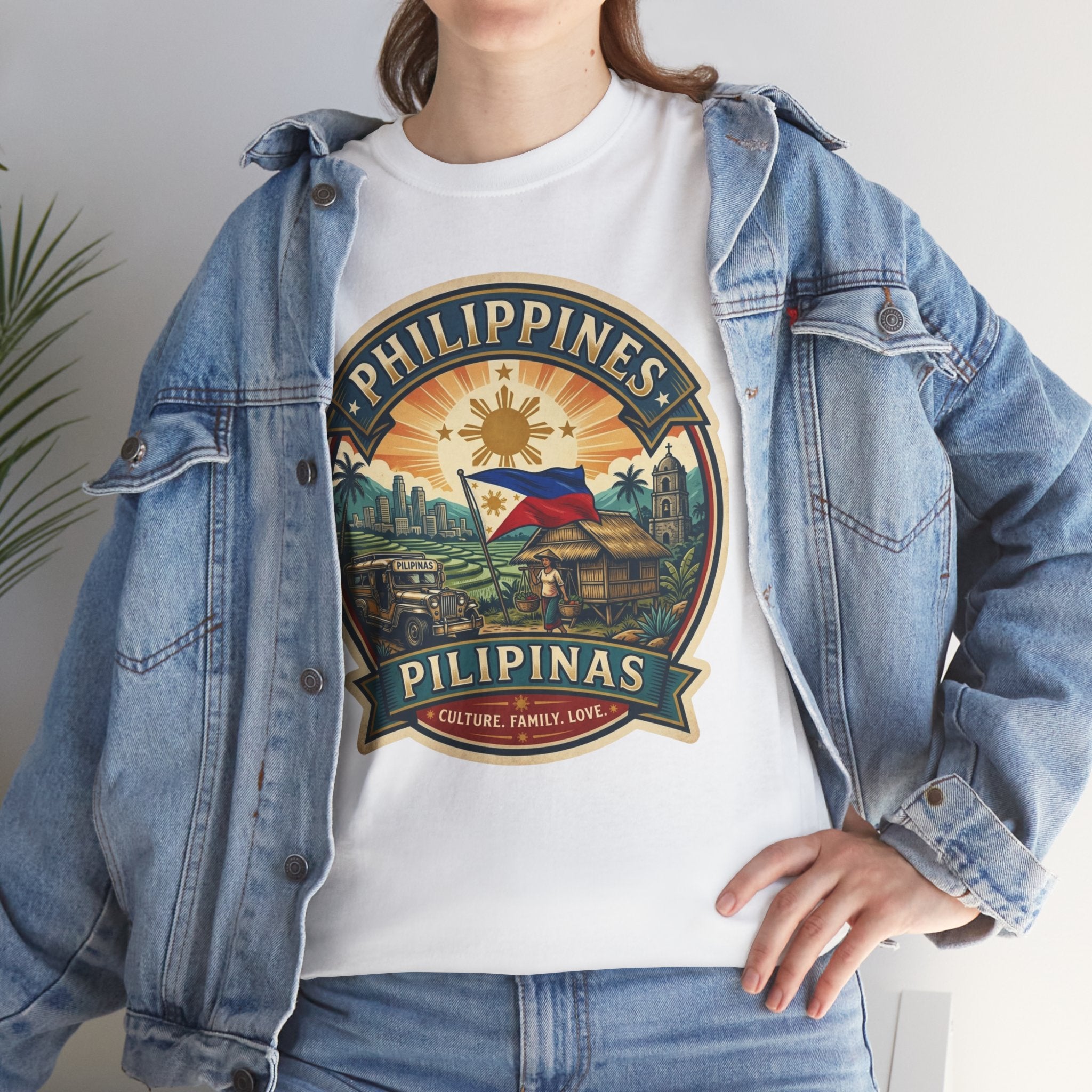 Philippines Vintage Badge T-Shirt – Filipino Pride Travel Tee