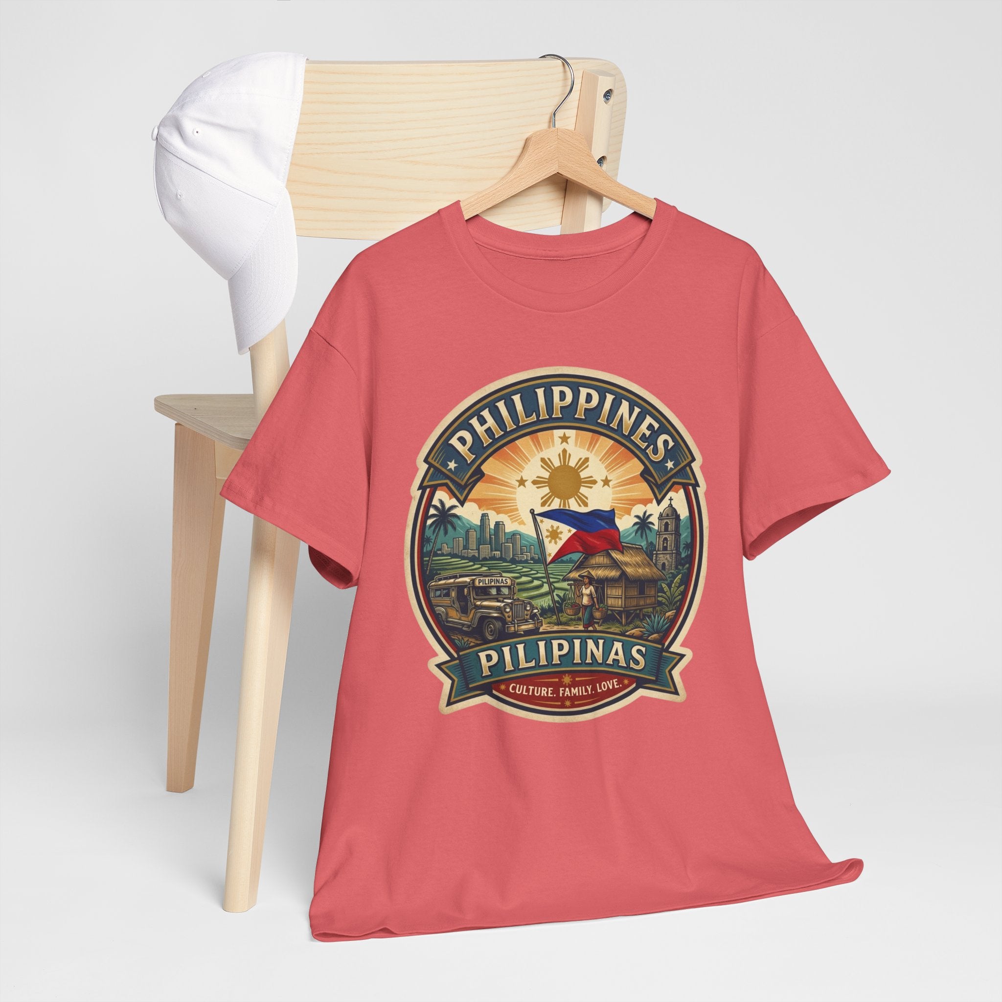 Philippines Vintage Badge T-Shirt – Filipino Pride Travel Tee