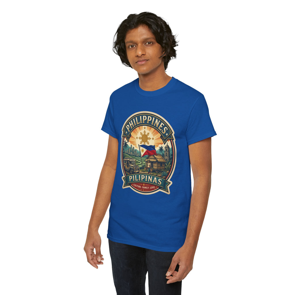 Philippines Vintage Badge T-Shirt – Filipino Pride Travel Tee