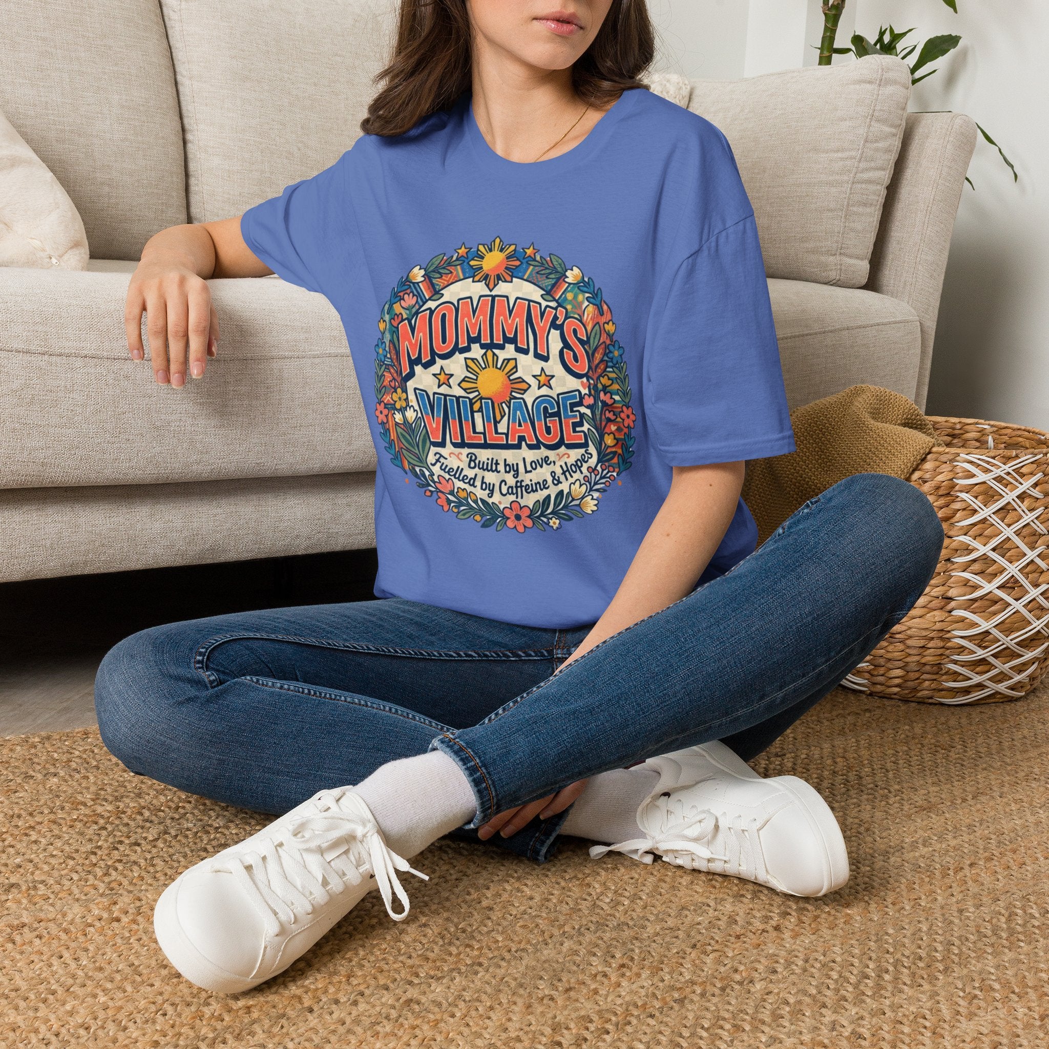 Mommy's Village T-Shirt — Philippines Sun Floral Mommy's Village Tee