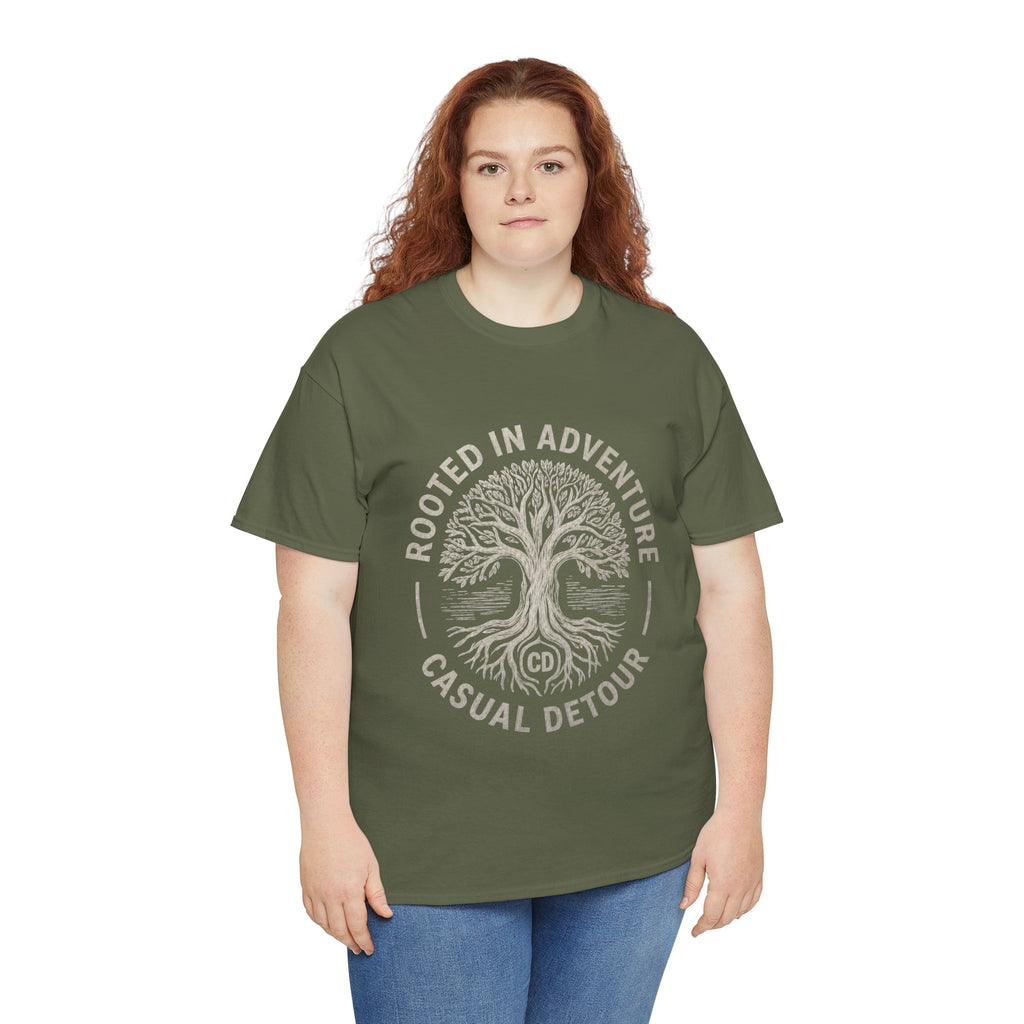 Adventure Tree T‑Shirt — "Rooted in Adventure, Casual Detour" Outdoor Graphic Tee