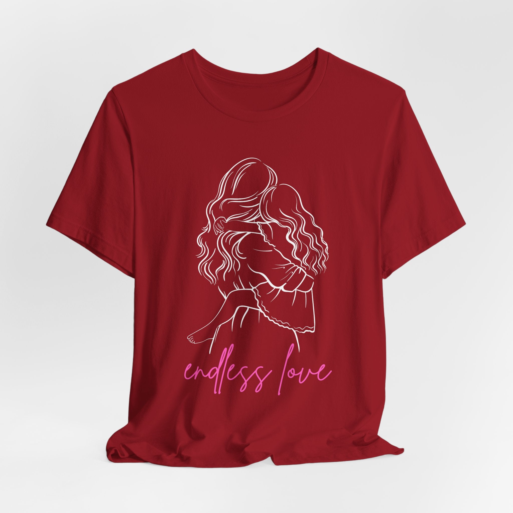 Endless Love Graphic Tee — Minimal Pink Script Mother & Daughter Romantic Shirt