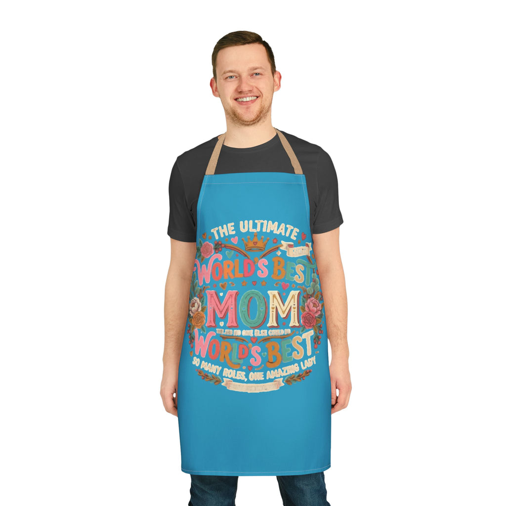 World's Best Mom Apron — Floral ‘The Ultimate’ Gift for Mother's Day & Cooking