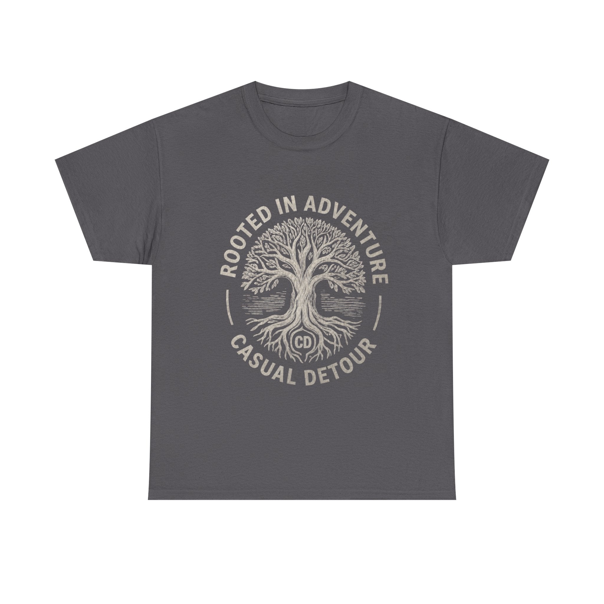 Adventure Tree T‑Shirt — "Rooted in Adventure, Casual Detour" Outdoor Graphic Tee