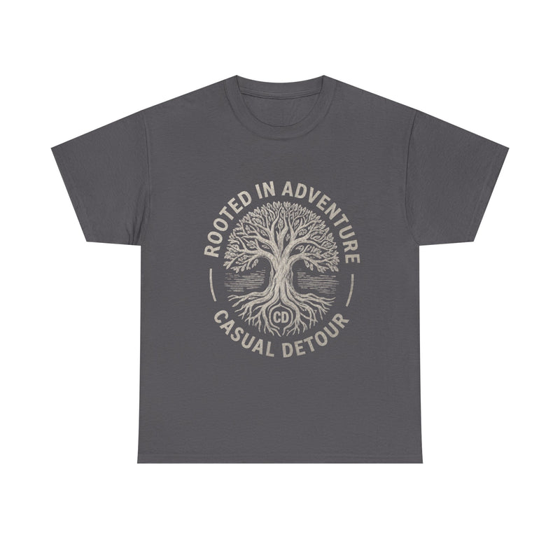 Adventure Tree T‑Shirt — "Rooted in Adventure, Casual Detour" Outdoor Graphic Tee