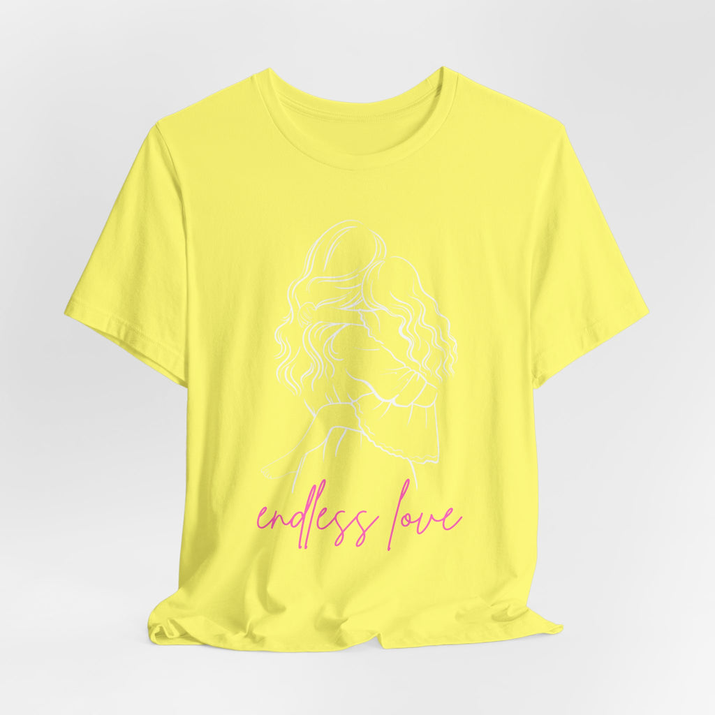 Endless Love Graphic Tee — Minimal Pink Script Mother & Daughter Romantic Shirt