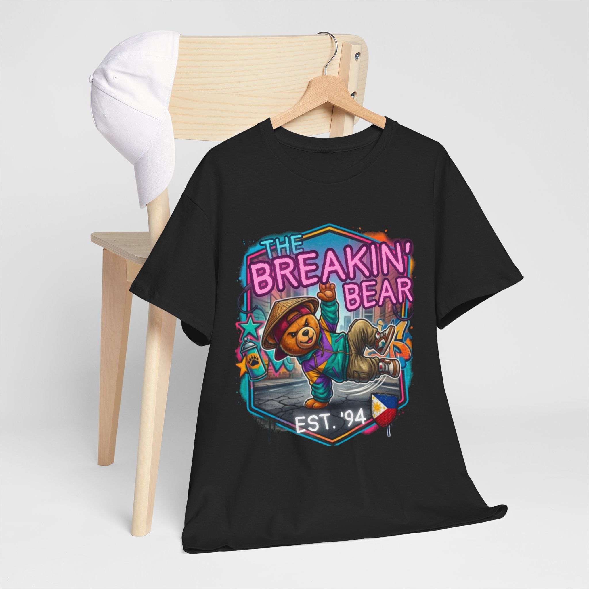 Breakin' Bear Graphic Tee — 'The Breakin' Bear' Est. '94 Retro Streetwear Filipino