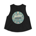 Mommy's Village Floral Crop Top — Mom Gift Mother's Day Shirt