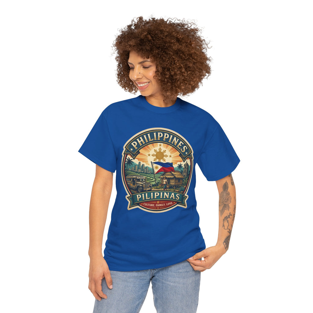 Philippines Vintage Badge T-Shirt – Filipino Pride Travel Tee