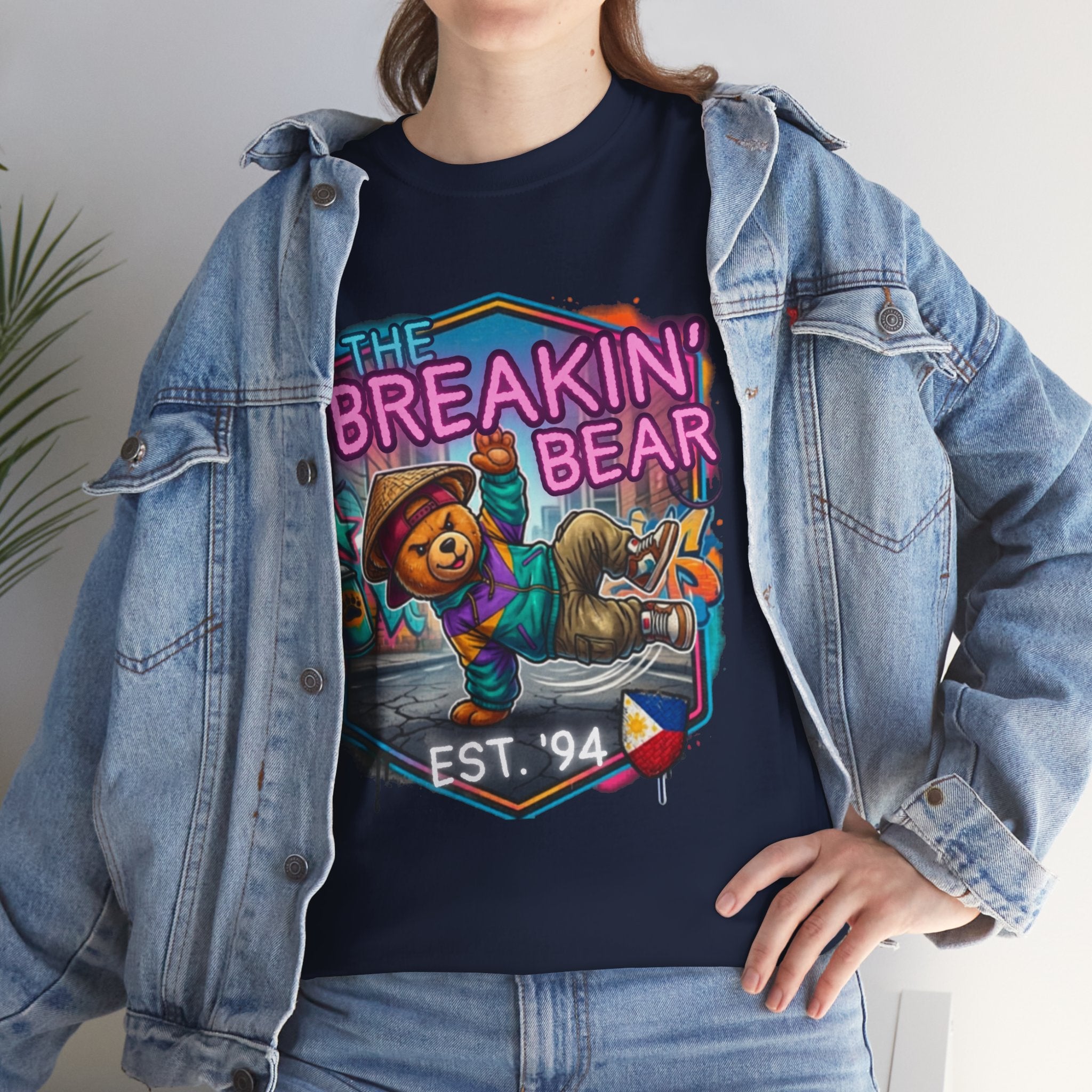 Breakin' Bear Graphic Tee — 'The Breakin' Bear' Est. '94 Retro Streetwear Filipino