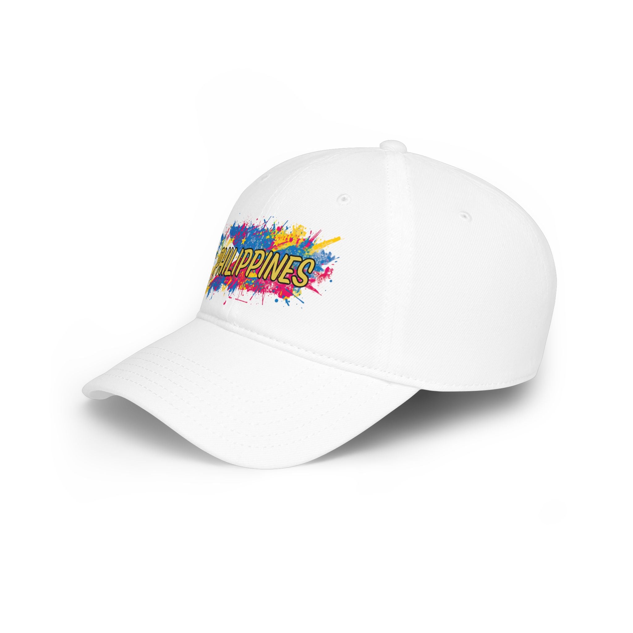 Philippines Paint Splash Baseball Cap — Colorful Filipino Pride Hat