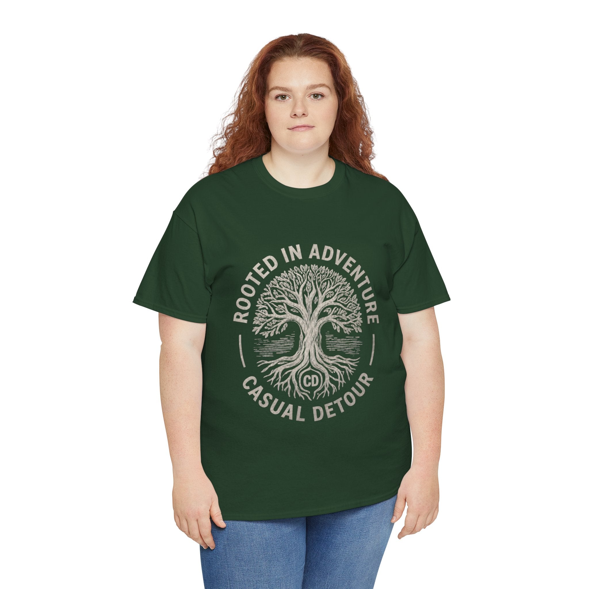 Adventure Tree T‑Shirt — "Rooted in Adventure, Casual Detour" Outdoor Graphic Tee