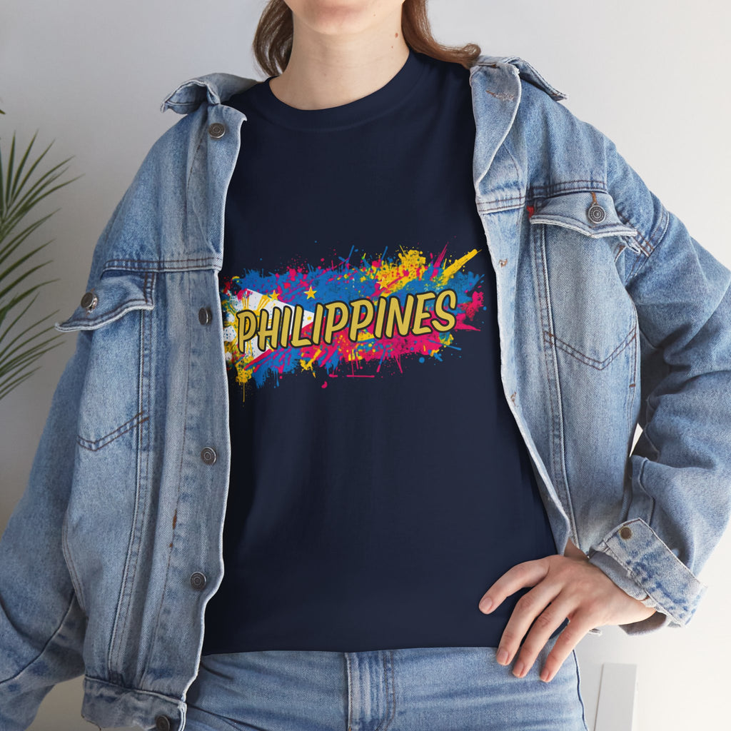Philippines Color Splash T‑Shirt — Vibrant Filipino Pride Tee