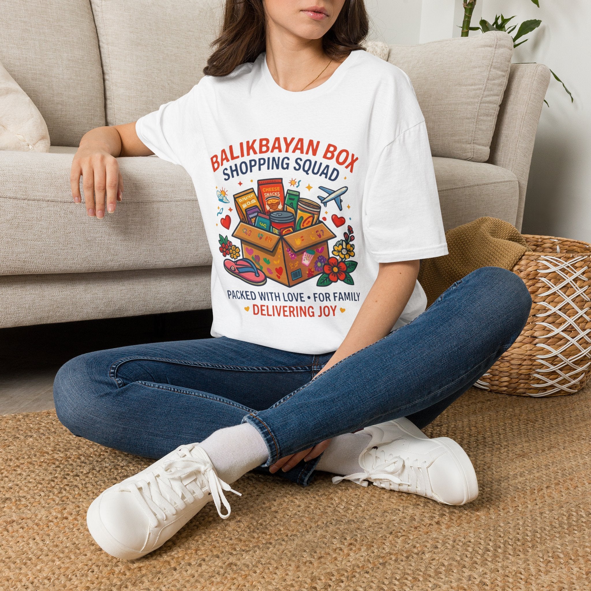 Balikbayan Box T-Shirt — "Balikbayan Box Shopping Squad" Filipino Care Package Tee