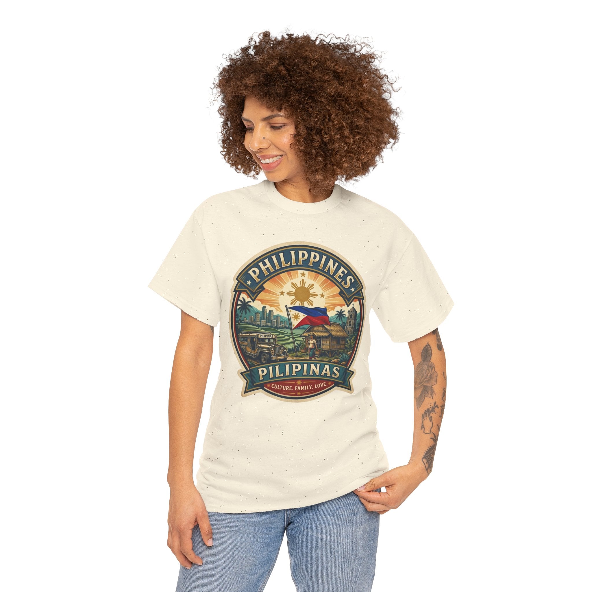 Philippines Vintage Badge T-Shirt – Filipino Pride Travel Tee